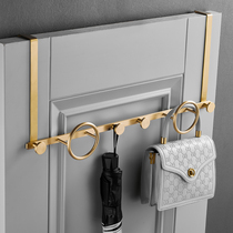 Full copper door back hook hanger clothes hanger Bedroom nail-free door back type incognito wall shelf coat hook