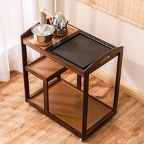 Wujinshi mobile tea car solid wood tea table small tea table kung fu tea set automatic water boiling set household tea cabinet plate