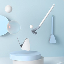 Golf brush head silicone toilet brush no dead angle Household toilet brush artifact Wall-mounted toilet cleaning
