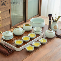 ANTOLEA Ru kiln kung fu tea set simple household ceramic open Piece Tea Cup Cup Bowl set