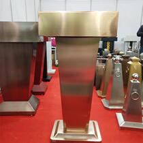 Hotel rose gold stainless steel lecture desk Reception desk Hotel welcome desk Information desk Outdoor duty desk Cinema inspection