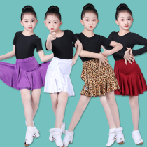 Children Latin dance costumes Summer girls dance rehearsal Split Less PediaLatin Dance Competition Provisions Act Out