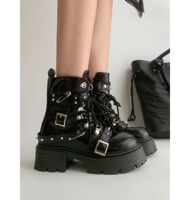 taobao agent Martens, train model platform, boots, Lolita style, 2023, autumn, trend of season, punk style