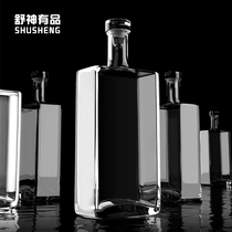 Glass wine bottle empty bottle sealed bottle Guanyun wine bottle self-brewed container fruit wine bottle small mouth