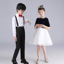 61 childrens gown poetry recital host performance clothes primary and secondary school raw boys girls big choir to act out