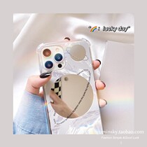 ins planet makeup mirror for iPhone13 Apple 11promax phone case 12 xs anti-drop plus soft xr