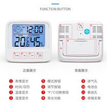 Smiling face indoor high precision wall-mounted electronic humitometer with time date electronic hygrometer