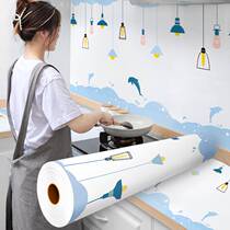 Kitchen oil-proof stickers self-adhesive waterproof fire resistant high temperature thickness stove wall wall decoration wallpaper
