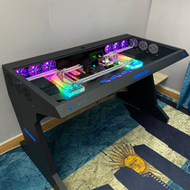 Btooer computer case integrated table high-end water-cooled cool alien sci-fi full transparent desktop case e-sports table