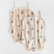 Newborn baby children cotton small vest navel protection small sling baby thin summer children wear infants and young children