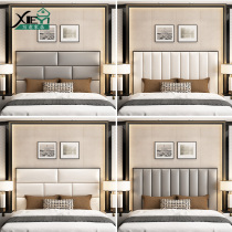 Light luxury Korean headboard soft bag simple modern solid wood single floor headboard backrest board single buy bedside simple