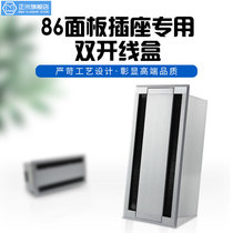 Aluminum alloy 86 panel socket through wire slot double Open Embedded threading hole cover desk threading box cover