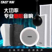 Xianke ceiling broadcast ceiling wall-mounted speaker coaxial hanging ball waterproof outdoor sound column ceiling wireless speaker embedded constant pressure public broadcasting Shopping mall shop background music Restaurant audio