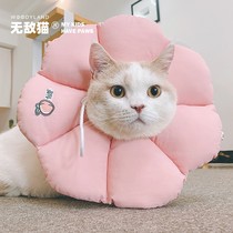 After sterilization of pet Elizabeth circle medicine is applied to prevent licking of cat ringworm anti-grasping and waterproof peaches do not hinder eating and drinking.