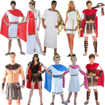 Halloween cosplay Men and Women Parent-Child Ancient Roman Samurai Costume Annual Meeting Performance Noble Greek Prince Clothes