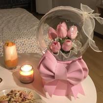 7 New Years Eve gift tulip acrylic Popolopo ball butterfly knot hug holding barrel Han style suitcases flower casks