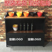 Self-Service string hot pot restaurant seasoning table vintage sideboard commercial small seasoning table sauce restaurant dressing cabinet