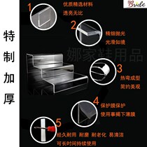 Customized acrylic three-layer hot bending ladder shoe shop shoe rack display rack multi-layer display stand booth shoe rack display rack