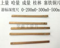 Vernier depth ruler plug iron Guilin iron copper sheet 0-200m0-300m0-500m