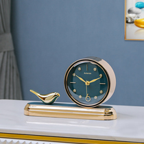  Modern light luxury table clock Living room home study desktop clock display table clock small simple desktop clock ornaments