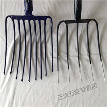 Thick solid large steel fork two-tooth grass fork three-strand fork four-tooth fork grass with five-tooth iron fork nine-strand Fork Agriculture