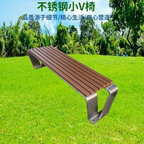 Outdoor bench chair Square finished bench stainless steel park chair outdoor anti-corrosion garden rest public bench