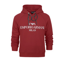 Armani Armani EA mens autumn and winter New Fashion Print long sleeve jacket mens hooded pullover sweater