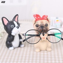 Cute puppy glasses shelf creation Wang Xingren desktop desk decoration gift cute storage rack