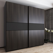 Kono home wardrobe Nordic sliding door modern simple bedroom two-door wardrobe sliding plug-in sliding cabinet customization