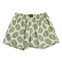 Mmelongena woven cotton Aro pants couple underwear middle waist home pajama pants kiwi fruit print boxer pants