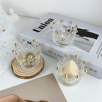 ins Wind Nordic Crown beauty egg tray cute girl crystal decoration jewelry accessories storage display seat ornaments