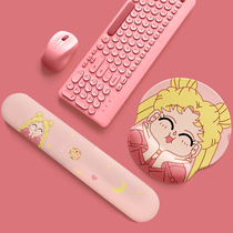 Original beautiful girl mouse pad wrist pad female silicone pad 3D chest e-sports cute ins Wind small table pad creative Japanese notebook keyboard hand holder with wristrest two-dimensional animation cartoon