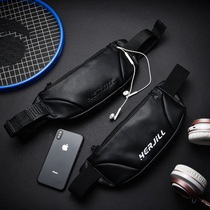 New running bag Tide brand shoulder bag sports running mobile phone bag outdoor shoulder backpack soft leather satchel bag mens chest bag