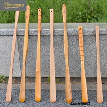 Solid Wood shoestring long free mail long handle shoehorn wearing shoes shoes shoes shoestring shoes smoking lazy people wearing shoes shoes