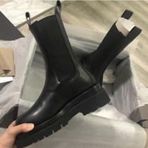 Net red MA the same womens boots New thick bottom Big Head short midboot wind catwalk boots women