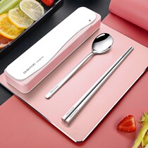 Plastic chopsticks to contain boxes of boxes of childrens tableware box plastic student portable single-person suit anti-mold