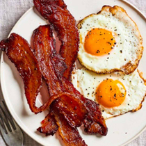 Confee Smoked bacon French Pork belly Bacon pan-fried Original cut Pizza ingredients Sandwich Breakfast Home