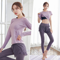 Summer quick-drying yoga clothes female thin high-end sports fitness set running outdoor sexy Net red beginner short sleeve