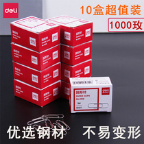 Delei Paper 0018 Thickening Electroplated Surface Trop Pin Metal Office 29mm 1000 Pickle Tube with Color I-shaped Pin Pin Pin Combination Three Needles and One Nail