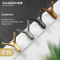Metal Hanging Hood Hook Cute Nordic Horn Clothes Bath Cabinet Door Wardrobe Wall-mounted Wall Hanging Creative Hook Single