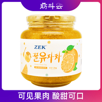 South Korea original imported ZEK honey grapefruit tea brewing Drink Drink fruit tea honey sauce 1kg bottle canned