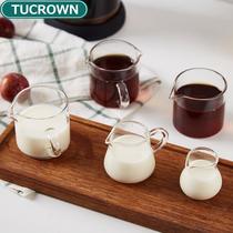 Japanese milk can Milk Cup high temperature resistant glass double mouth small Milk Cup mini Eagle mouth coffee cup with juice bullpen milk jug