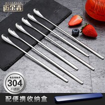 304 stainless steel long handle stirring spoon honey spoon with wine seasoning stick coffee spoon small spoon of spoon to spoon the ice spoon