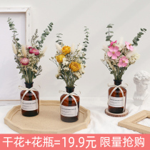  ins light luxury dried flower bouquet Living room decoration ornaments Net red starry daisies immortal real flowers air-dried natural