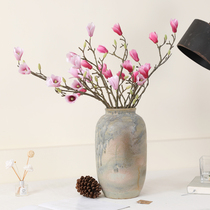 Taihuan High-grade magnolia flower simulation flower false flower silk flower Single living room home elegant Zen ornament decoration