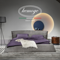 Italian Baxter PARIS double peoples bed genuine leather frosted leather-style light extravagant modern minimalist on floor master bedroom