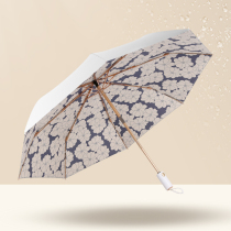 Caberryne automatic parasol super strong sun protection UV protection one key open light rain dual-purpose parasol