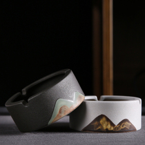 Ceramic Ashtrays Retro Home Living Room Anti Fly Ash Creative Trend Day Style Office With Custom Logo