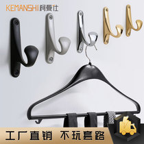 Black clothes hook hanging American hook entrance single shoe cabinet clothes bathroom Creative Wall Wall wardrobe coat hook