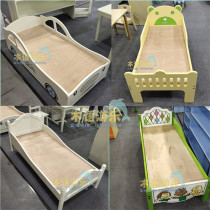 Kindergarten solid wood Children Baby single bed quadruple sliding bed cartoon car bed early education special European small bed